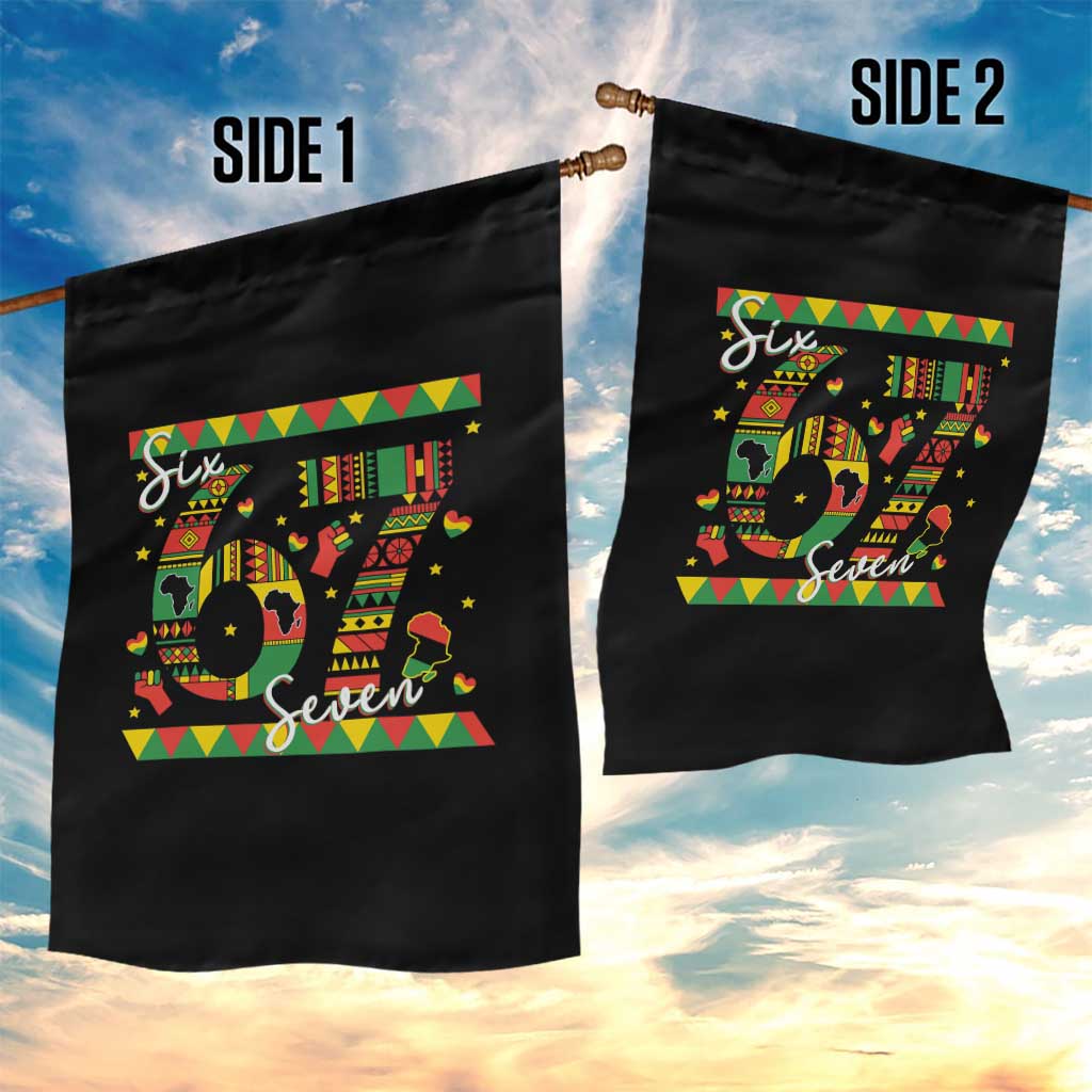 Funny Six Seven Meme Garden Flag Pan African Culture Gift