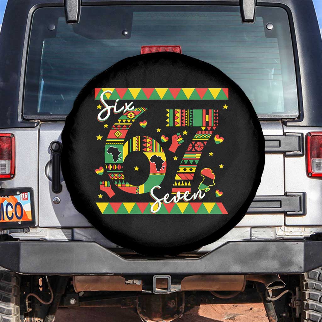 Funny Six Seven Meme Spare Tire Cover Pan African Culture Gift