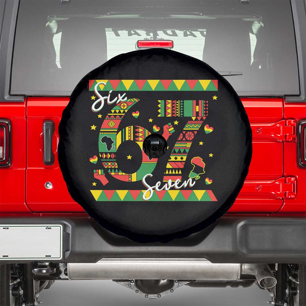 Funny Six Seven Meme Spare Tire Cover Pan African Culture Gift