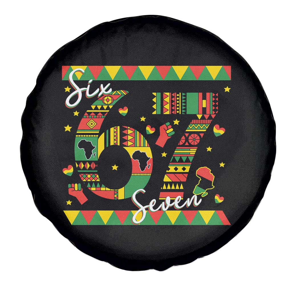 Funny Six Seven Meme Spare Tire Cover Pan African Culture Gift