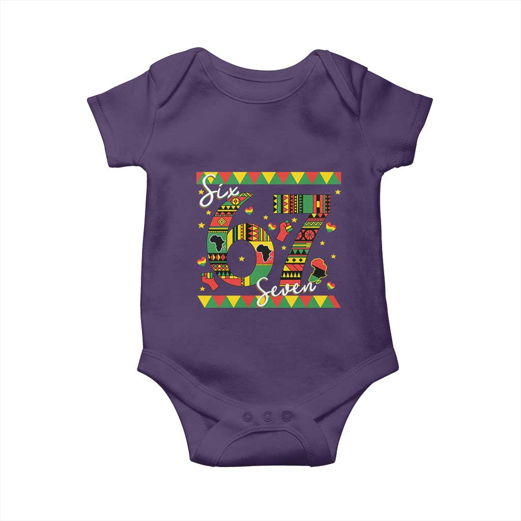 Funny Six Seven Meme Baby Onesie Pan African Culture Gift