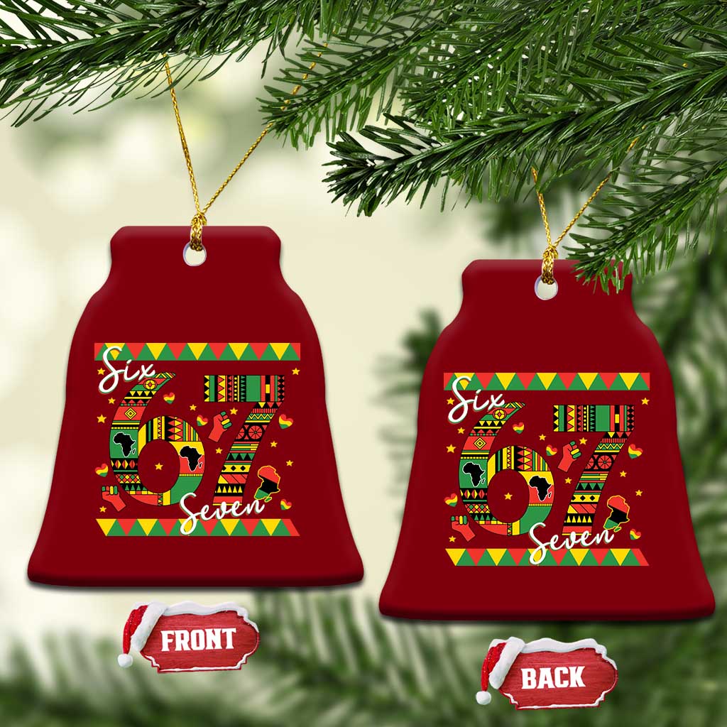 Funny Six Seven Meme Ceramic Ornament Pan African Culture Gift