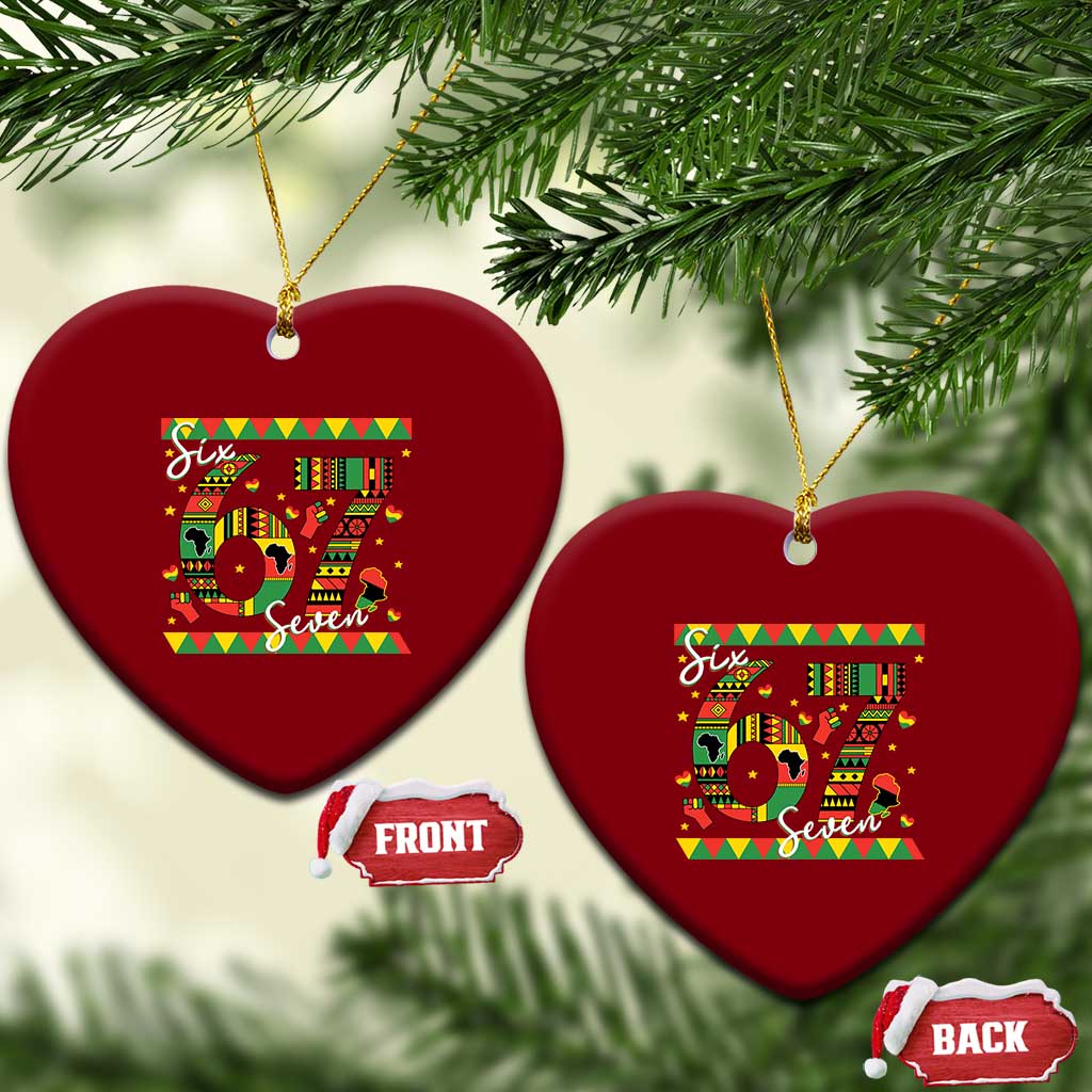 Funny Six Seven Meme Ceramic Ornament Pan African Culture Gift