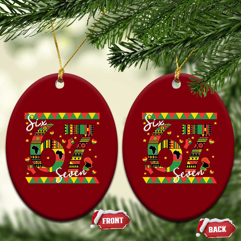 Funny Six Seven Meme Ceramic Ornament Pan African Culture Gift