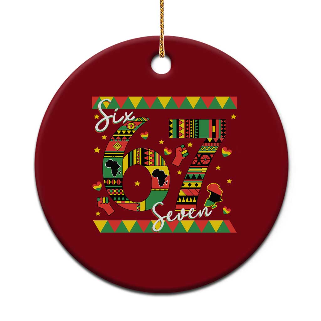 Funny Six Seven Meme Ceramic Ornament Pan African Culture Gift