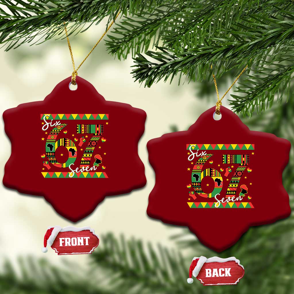 Funny Six Seven Meme Ceramic Ornament Pan African Culture Gift