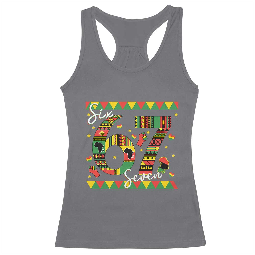 Funny Six Seven Meme Racerback Tank Top Pan African Culture Gift