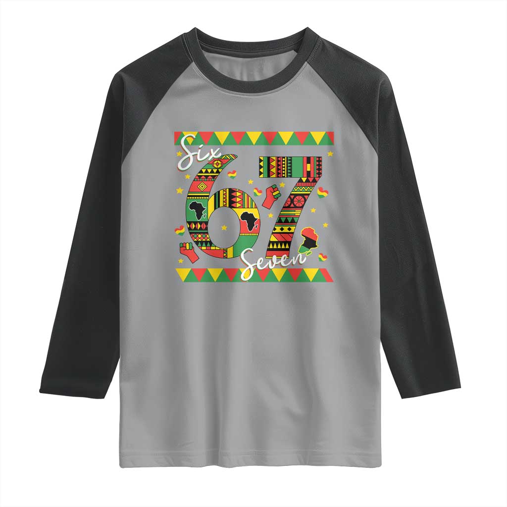 Funny Six Seven Meme Raglan Shirt Pan African Culture Gift