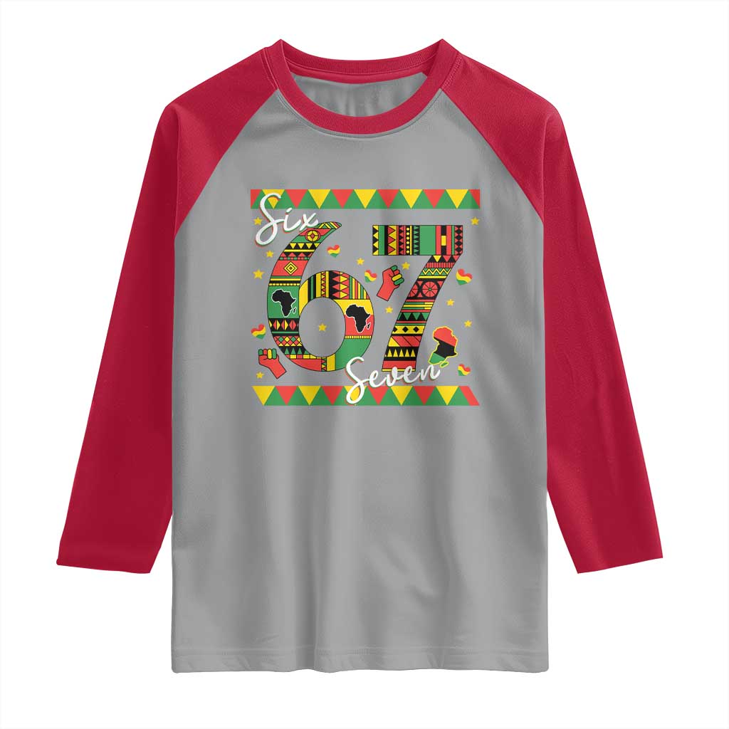 Funny Six Seven Meme Raglan Shirt Pan African Culture Gift