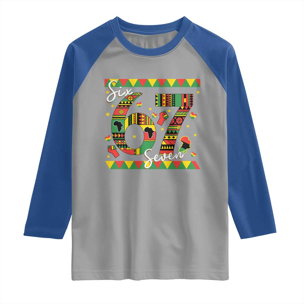 Funny Six Seven Meme Raglan Shirt Pan African Culture Gift
