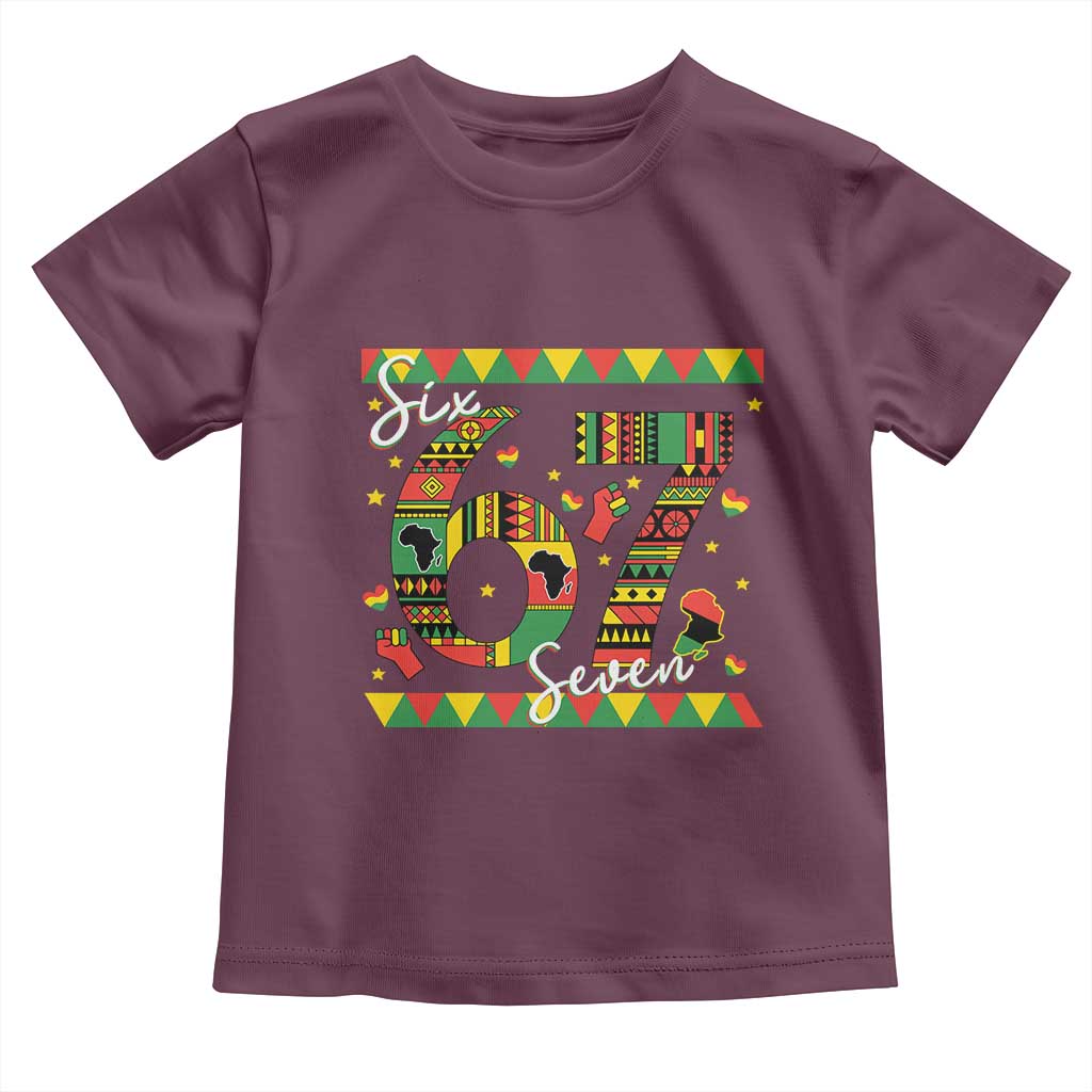 Funny Six Seven Meme Toddler T Shirt Pan African Culture Gift