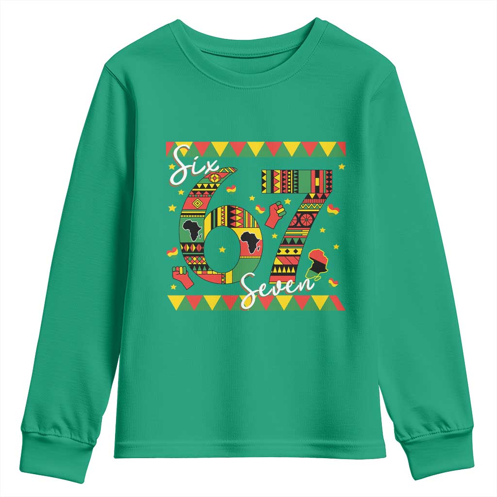 Funny Six Seven Meme Youth Sweatshirt Pan African Culture Gift