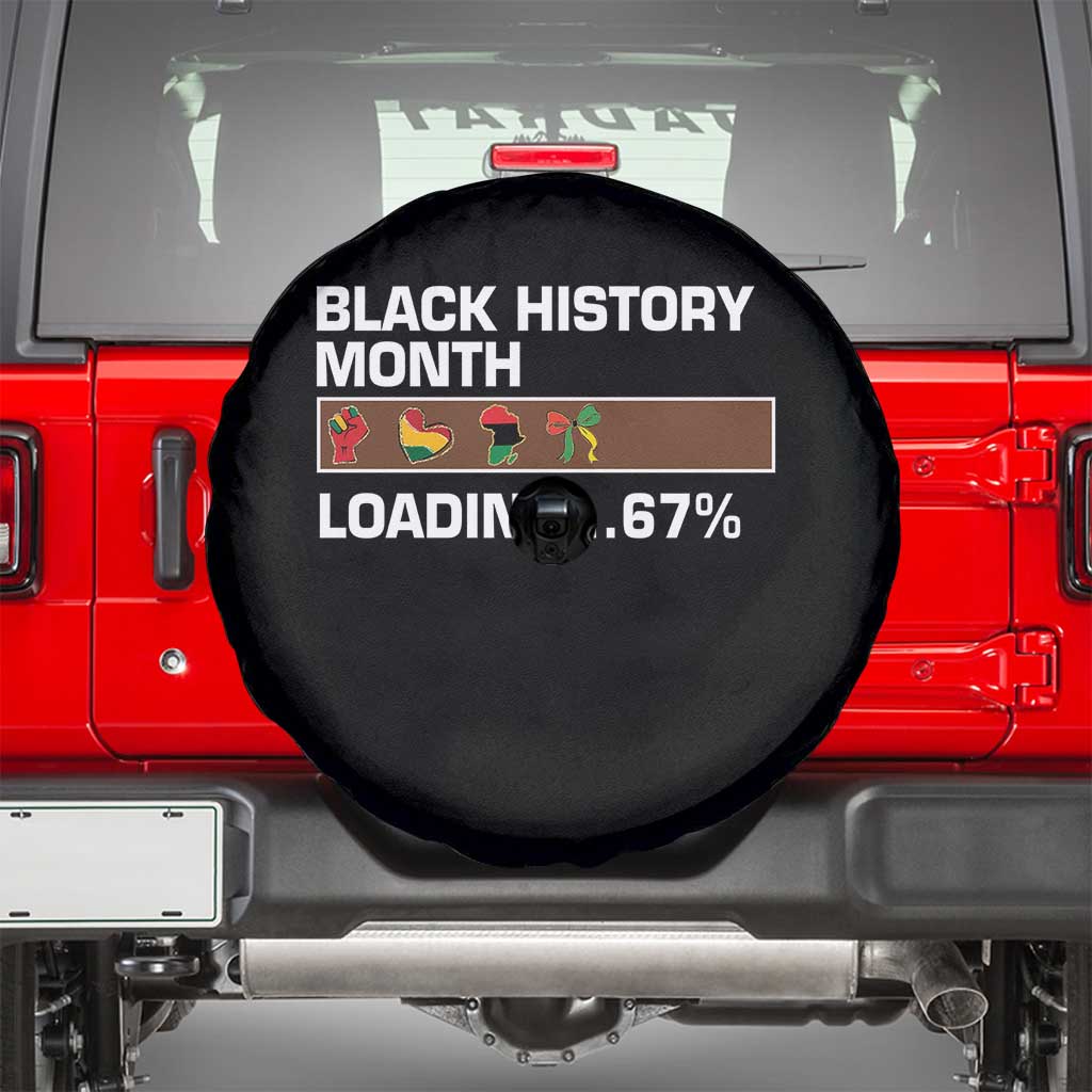 Funny Black History Month Loading Spare Tire Cover Six Seven Meme