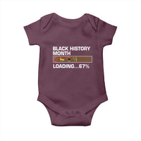 Funny Black History Month Loading Baby Onesie Six Seven Meme