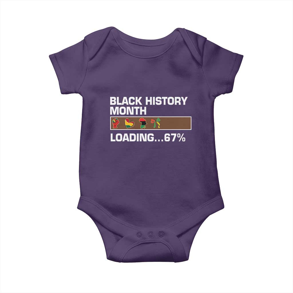 Funny Black History Month Loading Baby Onesie Six Seven Meme