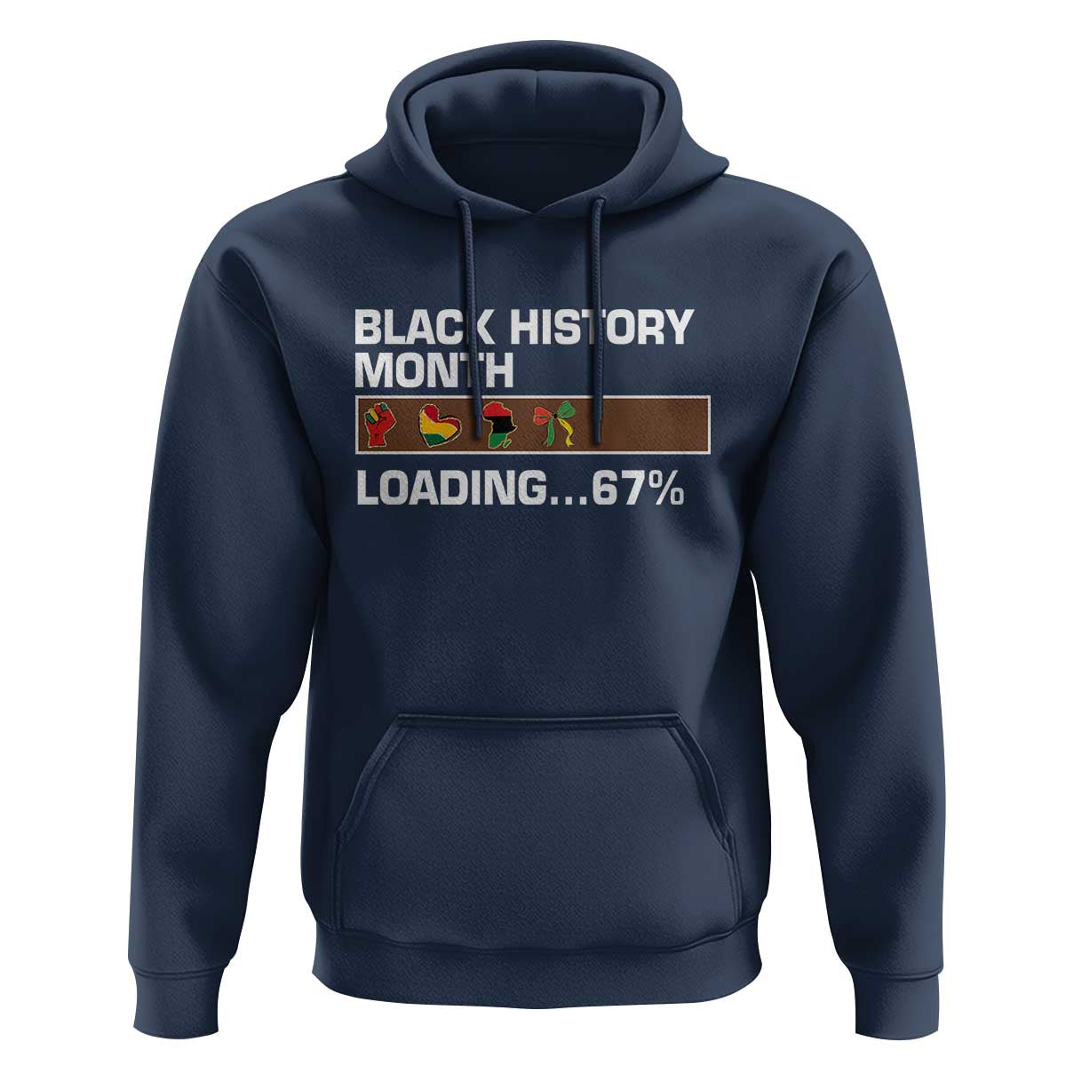 Funny Black History Month Loading Hoodie Six Seven Meme
