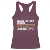 Funny Black History Month Loading Racerback Tank Top Six Seven Meme