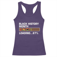 Funny Black History Month Loading Racerback Tank Top Six Seven Meme