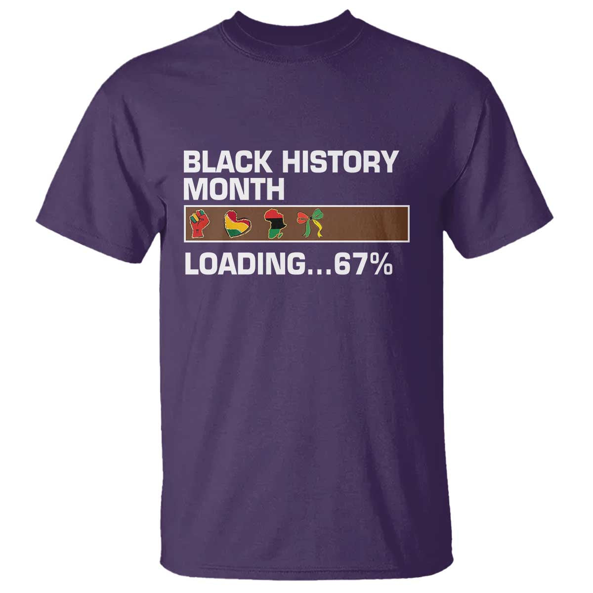 Funny Black History Month Loading T Shirt Six Seven Meme
