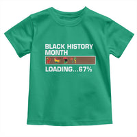Funny Black History Month Loading Toddler T Shirt Six Seven Meme