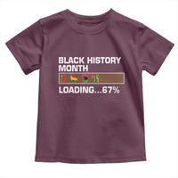 Funny Black History Month Loading Toddler T Shirt Six Seven Meme