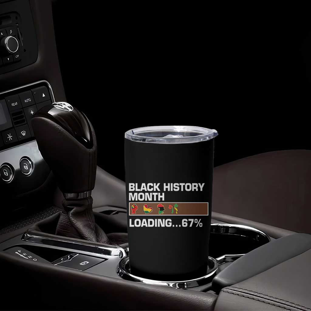 Funny Black History Month Loading Tumbler Cup Six Seven Meme