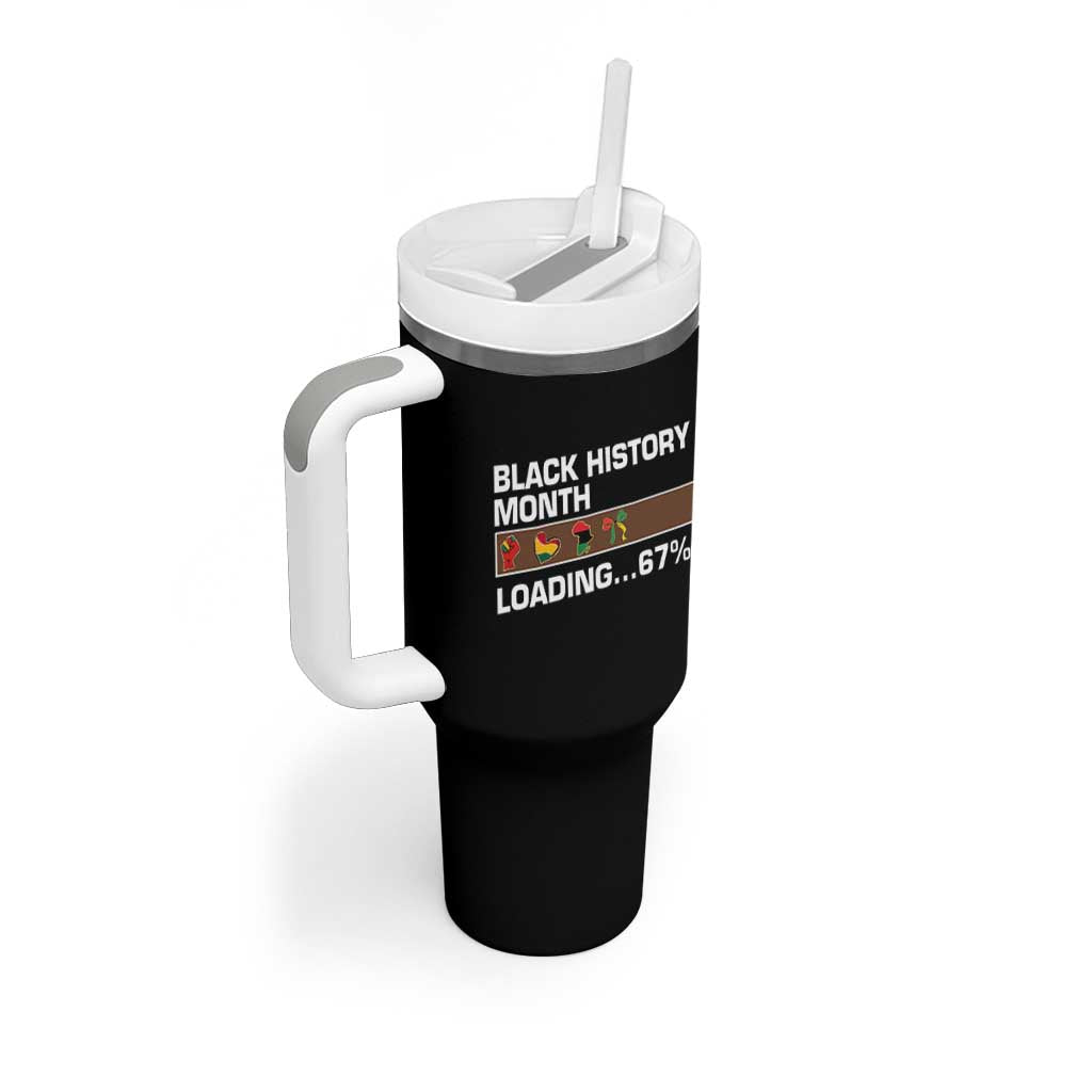 Funny Black History Month Loading Tumbler With Handle Six Seven Meme
