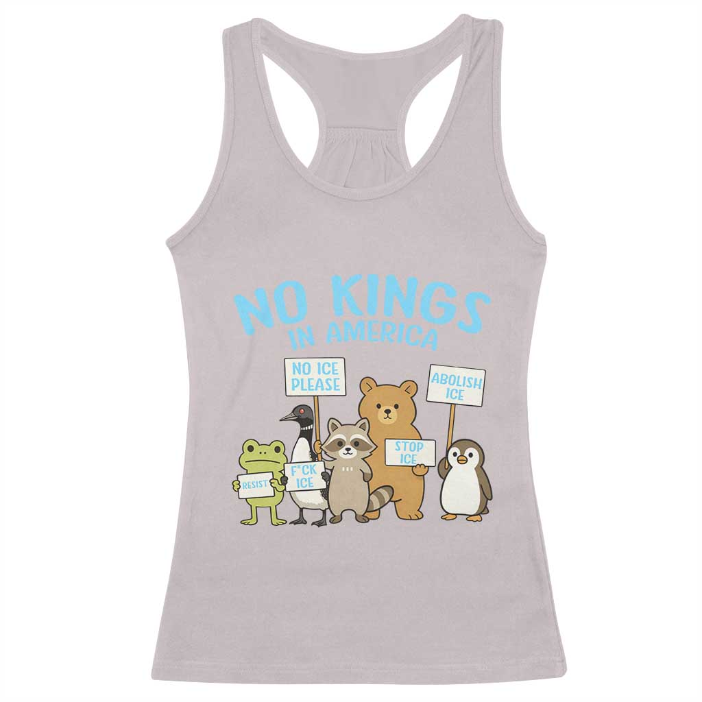 Funny Protest Animals Abolish Ice Racerback Tank Top Minneapolis USA Support Gift