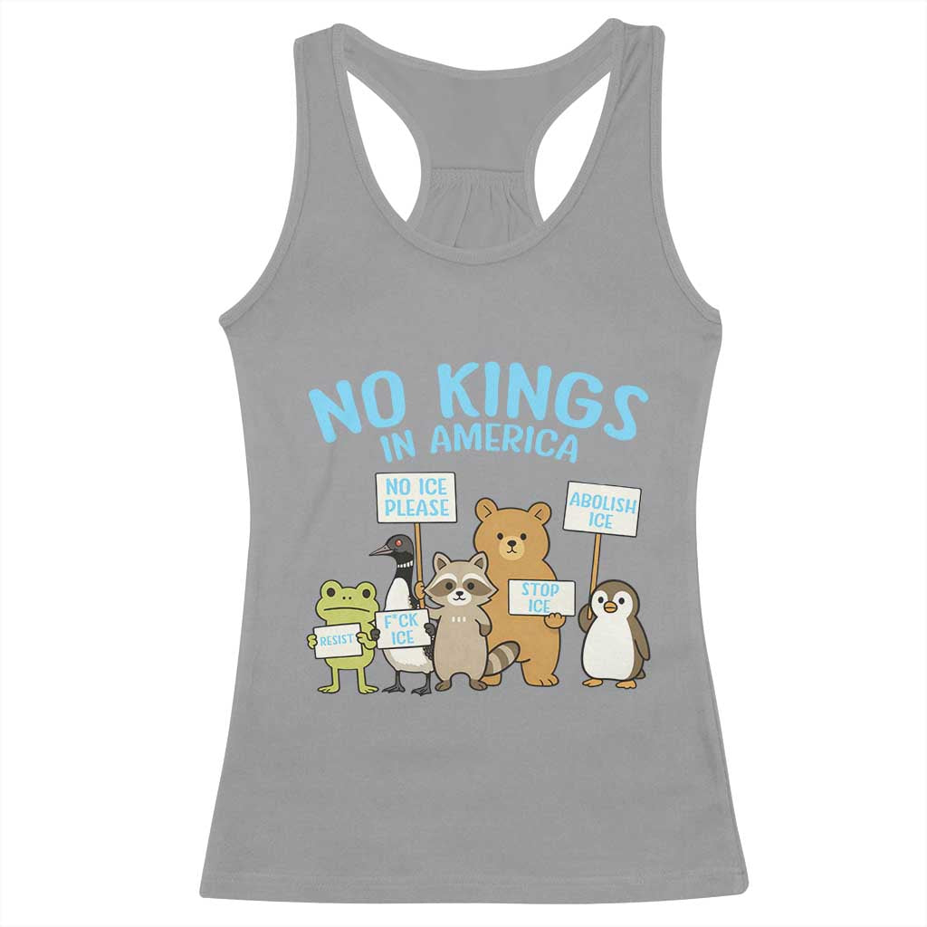 Funny Protest Animals Abolish Ice Racerback Tank Top Minneapolis USA Support Gift