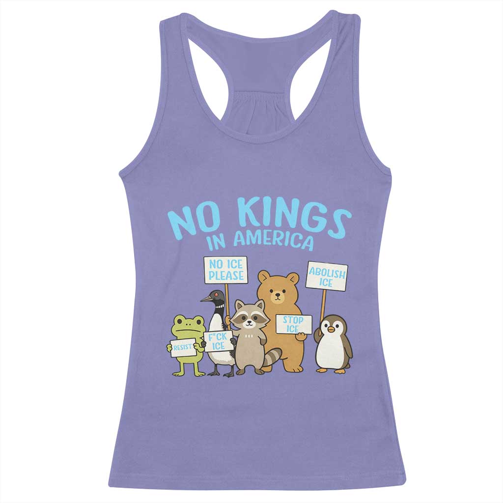 Funny Protest Animals Abolish Ice Racerback Tank Top Minneapolis USA Support Gift