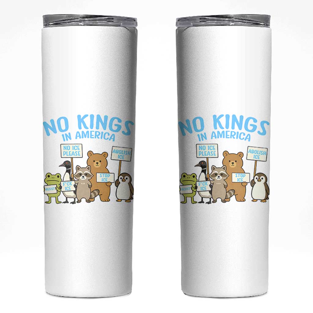Funny Protest Animals Abolish Ice Skinny Tumbler Minneapolis USA Support Gift