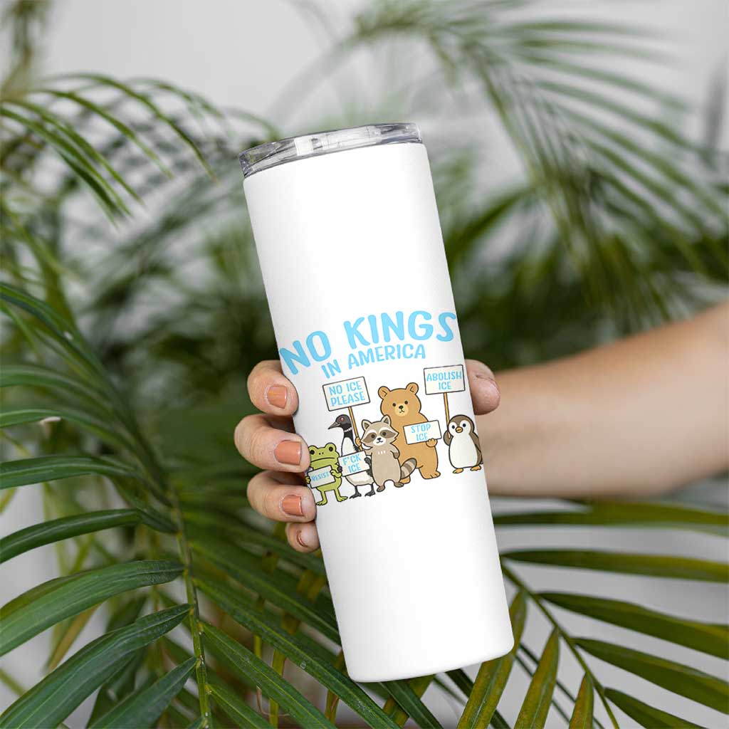 Funny Protest Animals Abolish Ice Skinny Tumbler Minneapolis USA Support Gift