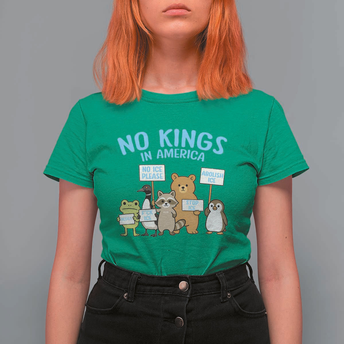 Funny Protest Animals Abolish Ice T Shirt For Women Minneapolis USA Support Gift