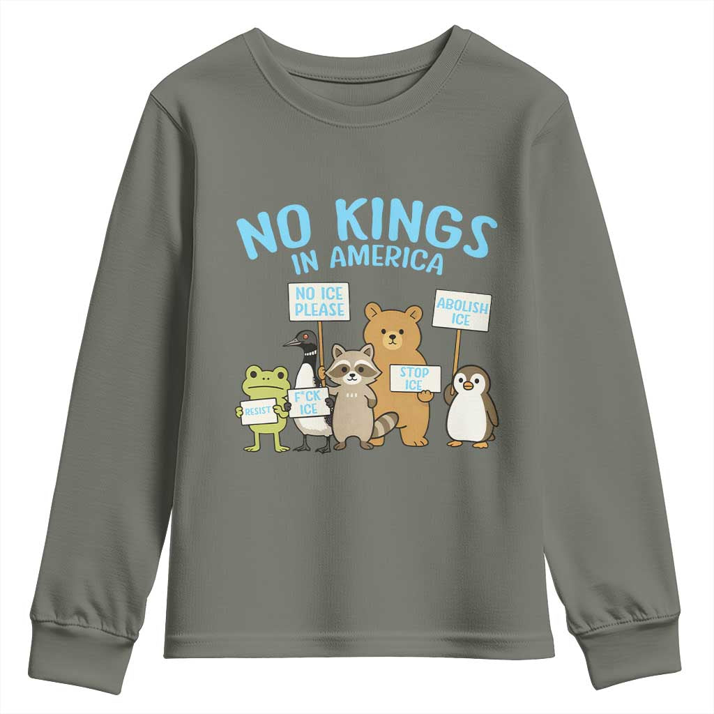 Funny Protest Animals Abolish Ice Youth Sweatshirt Minneapolis USA Support Gift