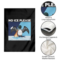Funny Fire Breathing Loon Garden Flag No Ice Please