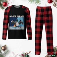 Funny Fire Breathing Loon Plaid Pajama Set No Ice Please