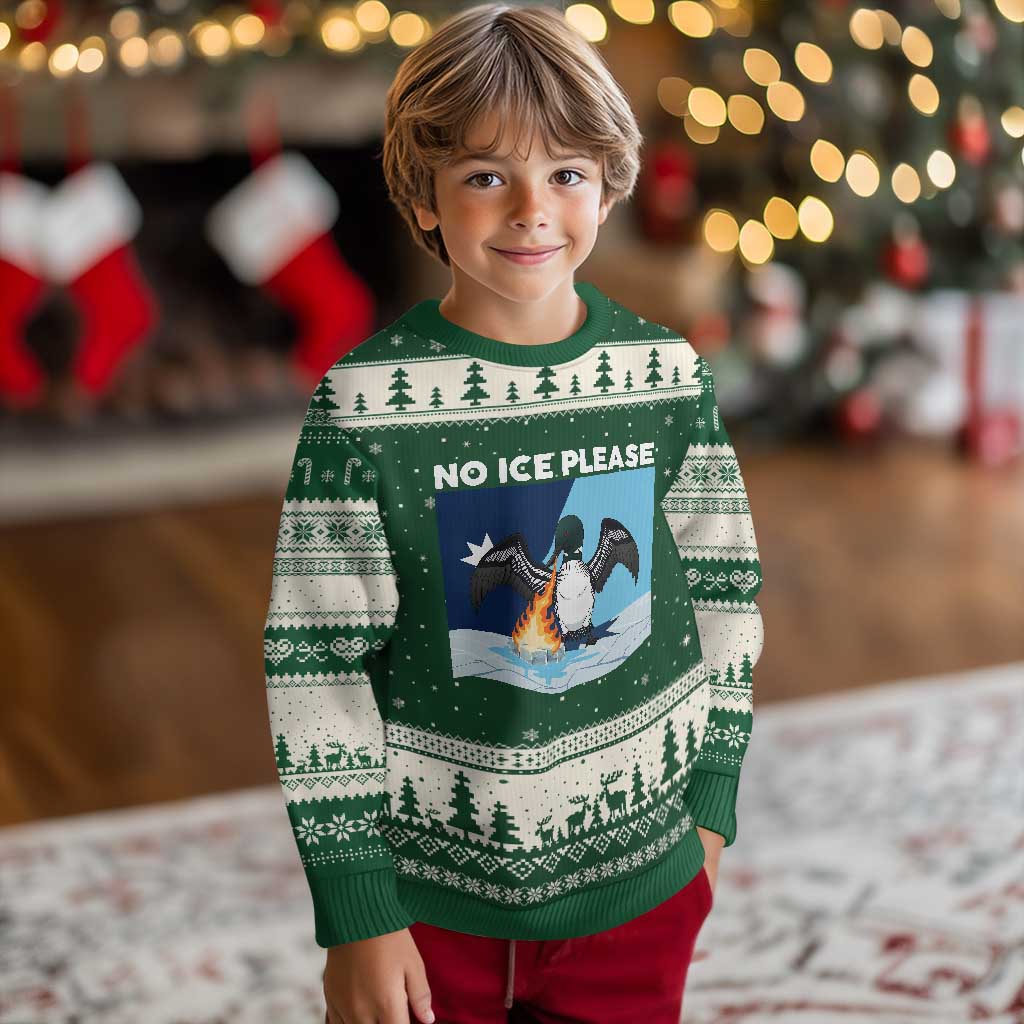 Funny Fire Breathing Loon Ugly Christmas Sweater No Ice Please