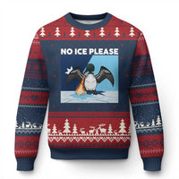 Funny Fire Breathing Loon Ugly Christmas Sweater No Ice Please
