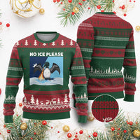 Funny Fire Breathing Loon Ugly Christmas Sweater No Ice Please