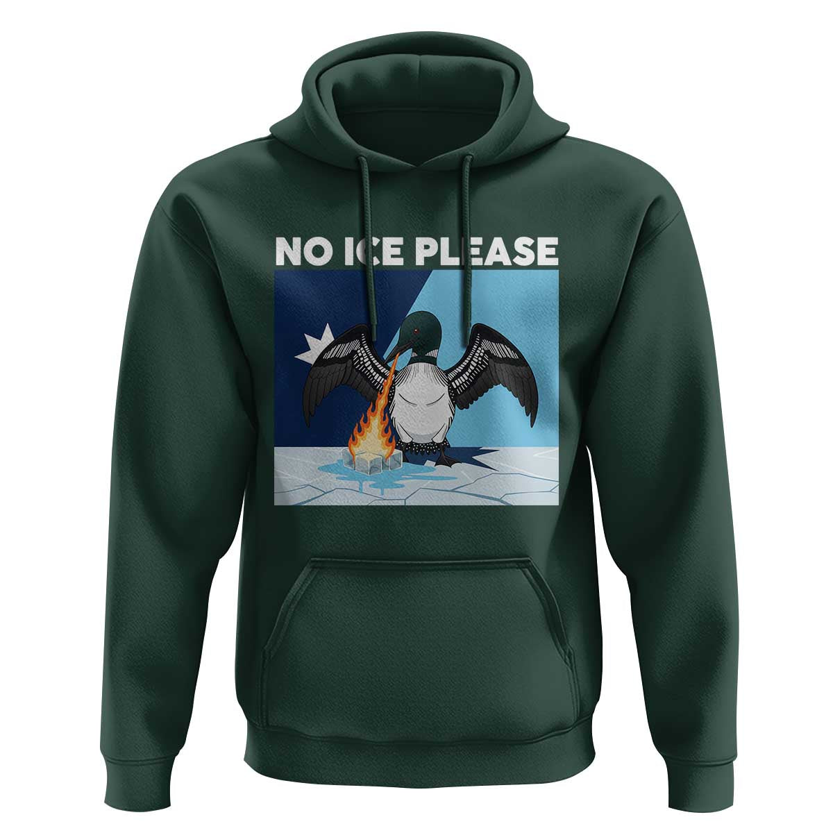 Funny Fire Breathing Loon Hoodie No Ice Please