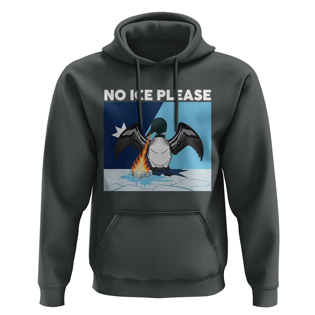 Funny Fire Breathing Loon Hoodie No Ice Please