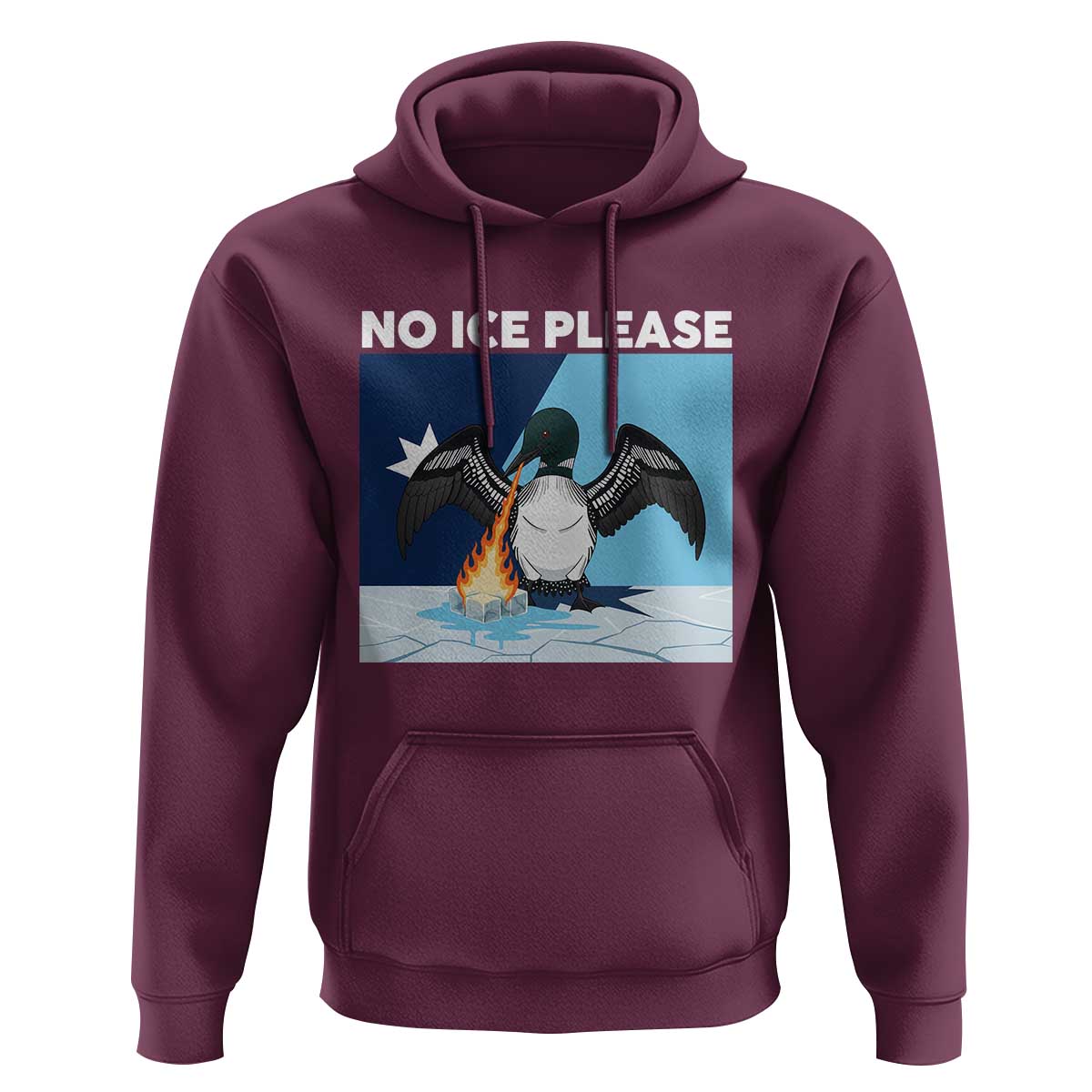 Funny Fire Breathing Loon Hoodie No Ice Please