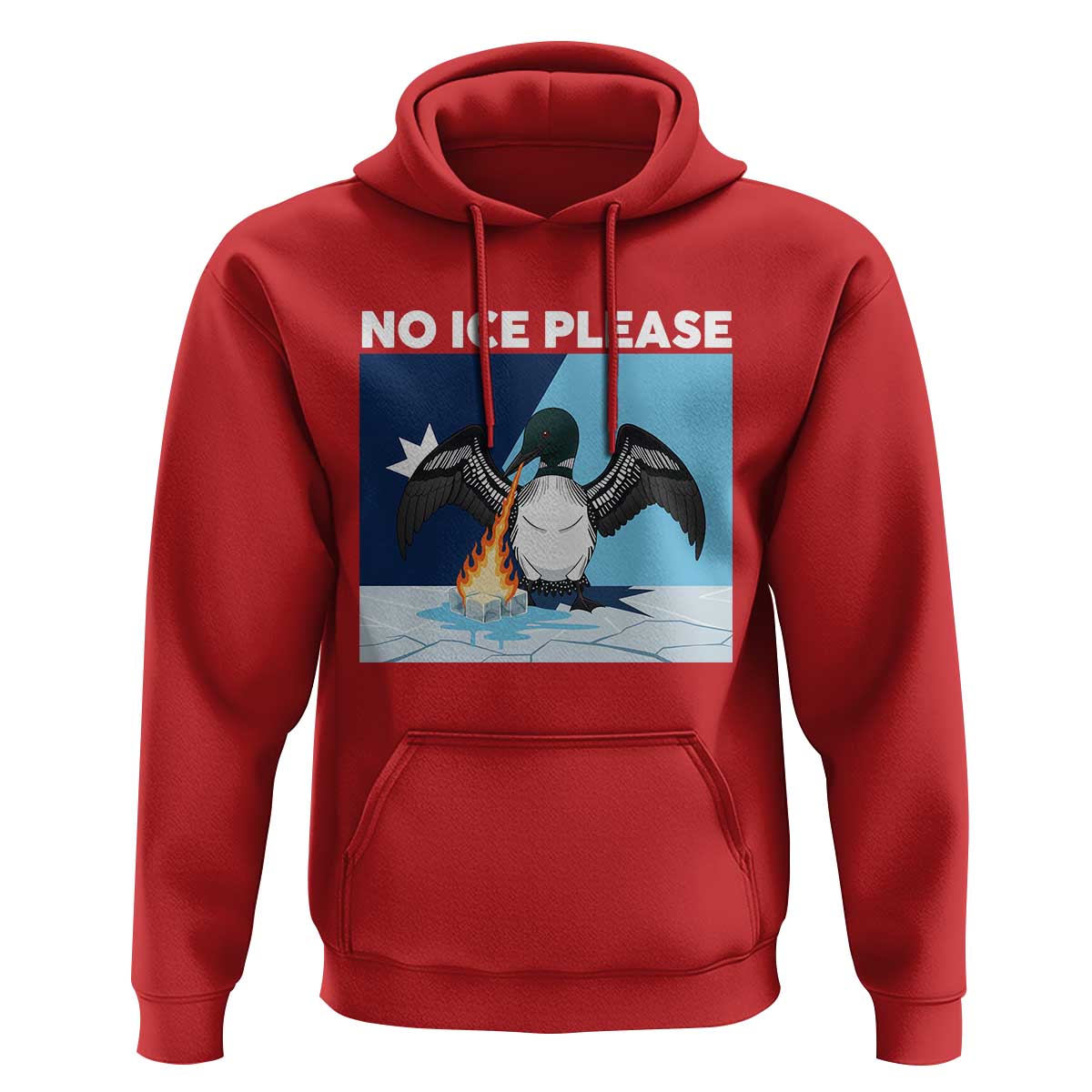 Funny Fire Breathing Loon Hoodie No Ice Please
