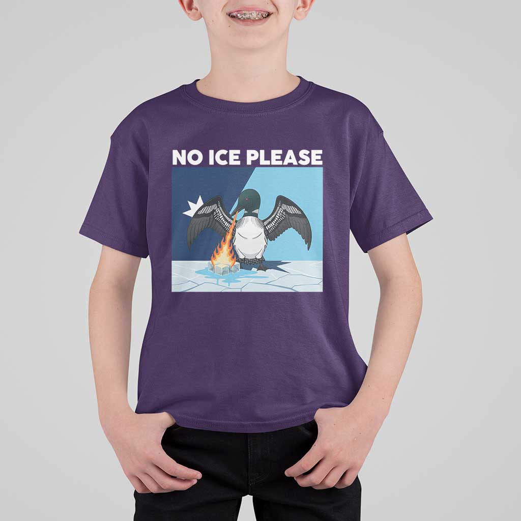 Funny Fire Breathing Loon T Shirt For Kid No Ice Please