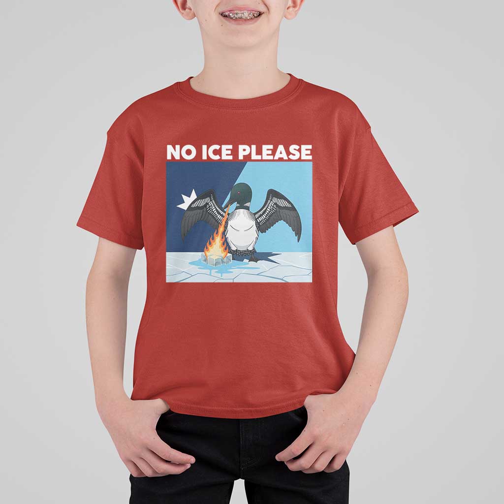 Funny Fire Breathing Loon T Shirt For Kid No Ice Please