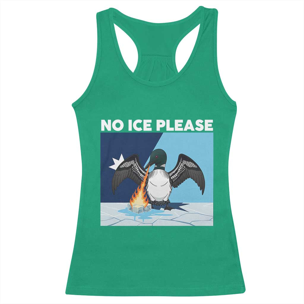 Funny Fire Breathing Loon Racerback Tank Top No Ice Please