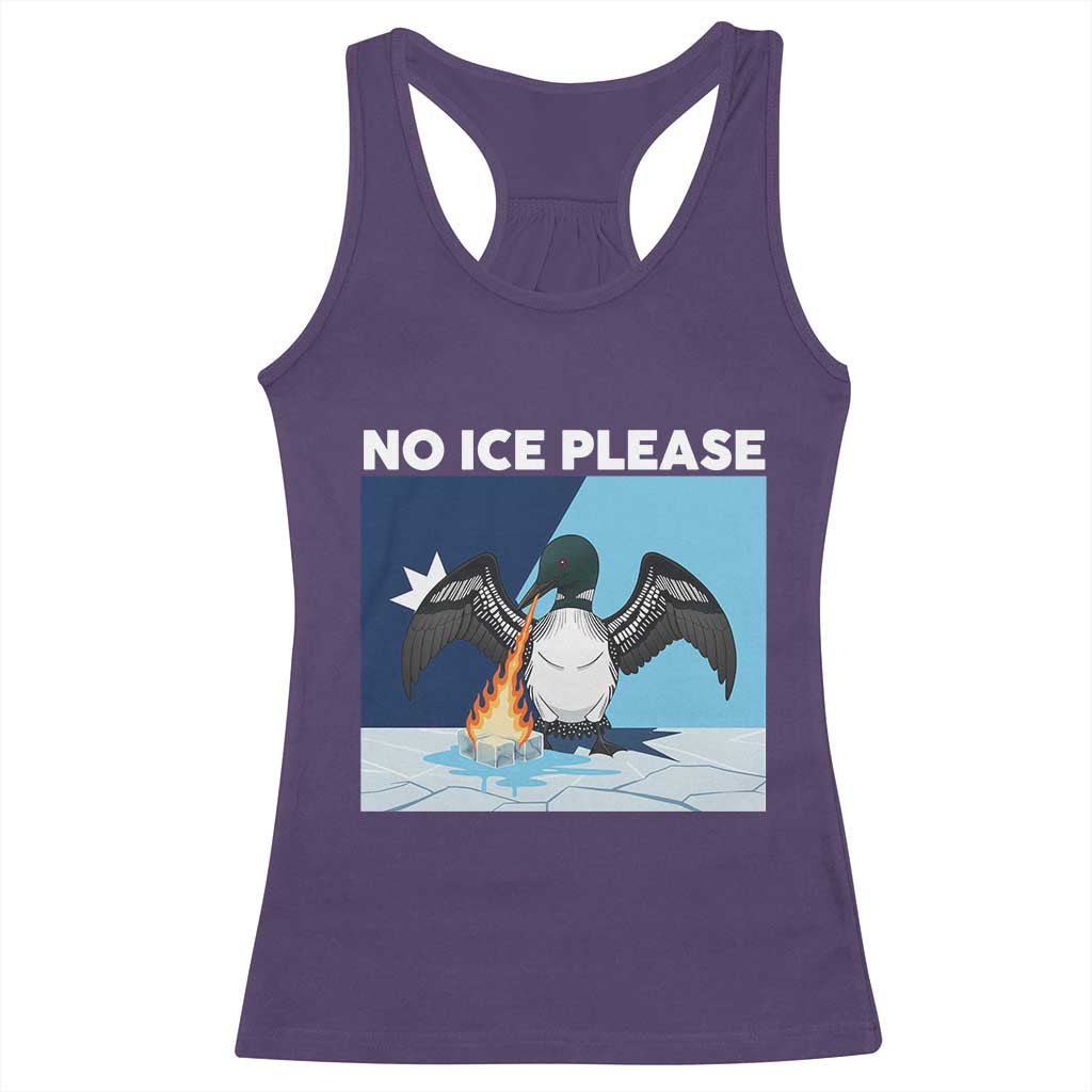 Funny Fire Breathing Loon Racerback Tank Top No Ice Please