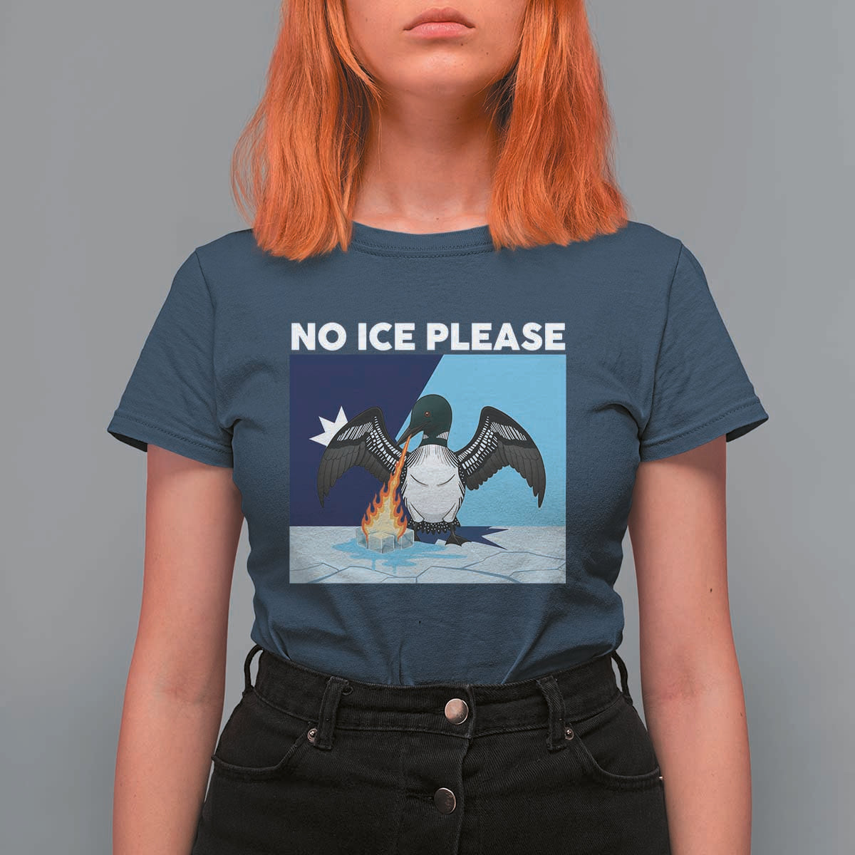 Funny Fire Breathing Loon T Shirt For Women No Ice Please