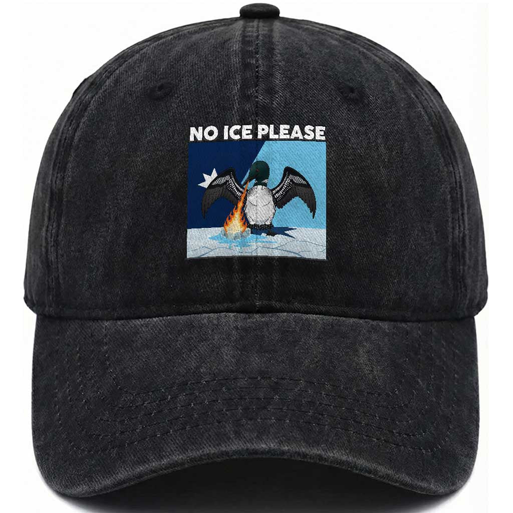 Funny Fire Breathing Loon Washed Cotton Baseball Cap No Ice Please