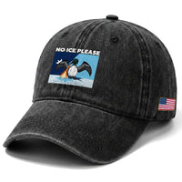 Funny Fire Breathing Loon Washed Cotton Baseball Cap No Ice Please